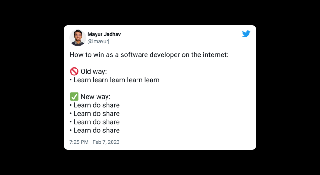 Mayur Jadhav Tweeet on Learn do share